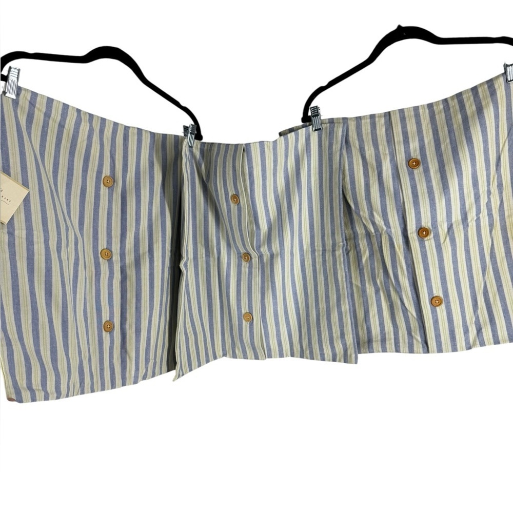 NWT set of 3 Pottery Barn 20 inch pillow cases stripe cool colors
